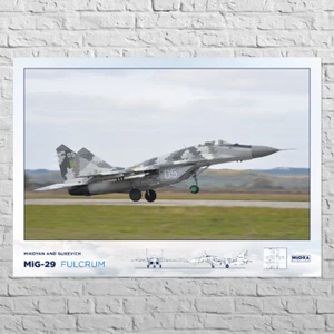 Poster MiG-29, Fulcrum | 33x24" Big size with specifications | Fighter aircraft - Picture 1 of 4