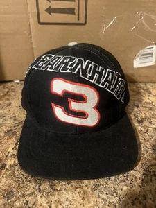 Vintage Dale Earnhardt # 3 RCR Black Snapback Hat Cap NASCAR Racing New No Tag - Picture 1 of 4