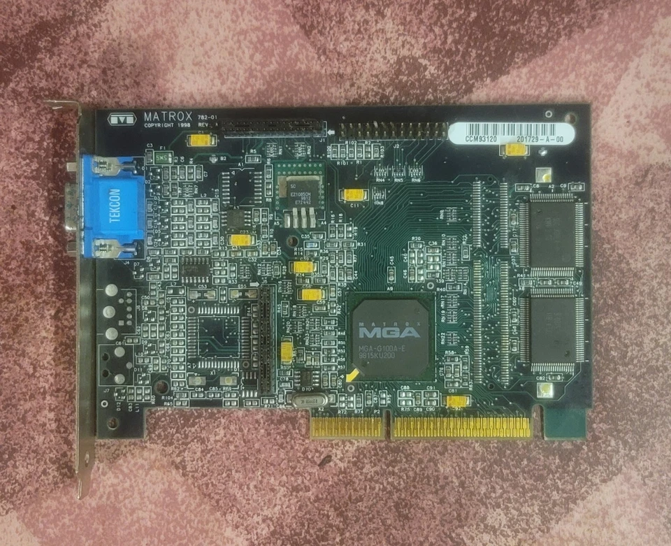 MATROX 8MB AGP Vintage GPU 782-01 REV A • c. 1998 - Image 1 of 3