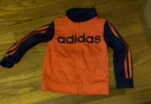 ✨Adidas Logo Kids Sport Activewear Athletic Track Zip-Up Jacket Size 5✨ - Picture 1 of 3