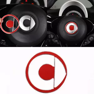 Estuche de aleación rojo con borde de anillo de volante para Mercedes Benz Smart Fortwo16-21 - Imagen 1 de 12