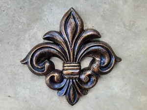 Fleur de Lis Wall Plaque, Shabby Chic White French Country decor, new - Picture 1 of 8