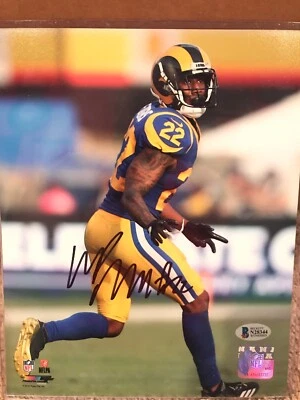 Foto firmada por Marcus Peters de Los Angeles Rams 8x10 BAS N28344 Foto 1 de 4