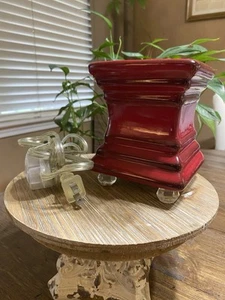Gold Canyon Electric Scent Pod Footed Candle Warmer Red with Timer *READ - Picture 1 of 7