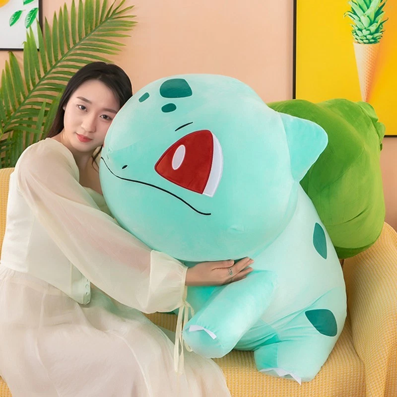 Peluche Morbido Bulbasaur Gigante Pokemon Kawaii di Alta Qualità Fan Anime 45 Cm