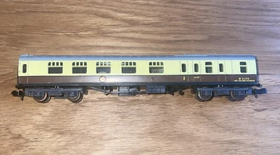 Trix N Gauge GWR Mk1 Coach  W21194 Choc/cream Unboxed In Excellent Condition - Image 1 of 4