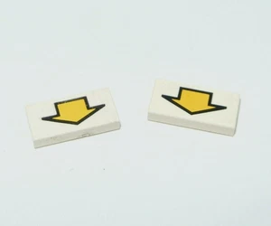 LEGO Espace : 2x Plaque tuile 1 x 2 Flèche - Réf 3069bp13 - Réf 6983 6973 6958 - Picture 1 of 1