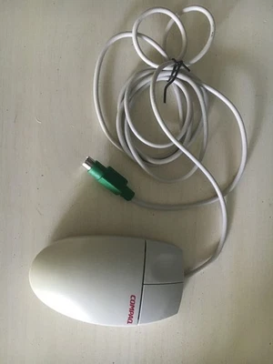 HP PS/2 Mouse 2-Button Scroll Wheel Serial Plug Logitech M-s34 Untested - Image 1 of 3