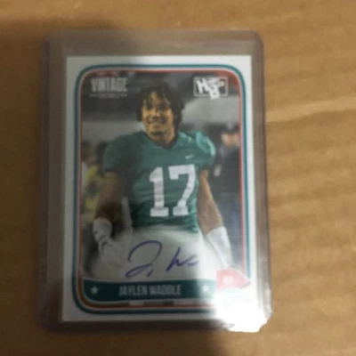 2024 Onyx Autenticado #HBJAWA Jaylen Waddle En Tarjeta Automático De Colección Fútbol Foto 1 de 2