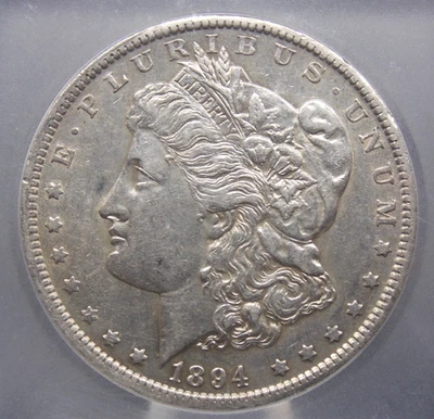 1894 "O" Morgan SILVER Dollar $1 ICG AU53 #902 About Uncirculated ECC&C, Inc. - Image 1 of 4
