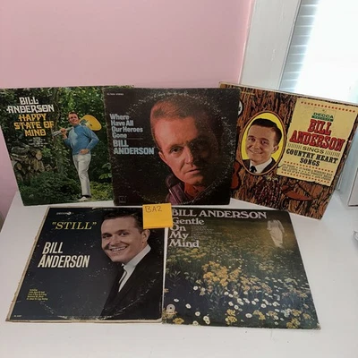  Bill Anderson vinyl lot - country heart songs - gentle on my mind - still - lp  - Image 1 of 4