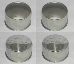 2 OPEN 2 CLOSED 4x4 EAGLE SHORT STAINLESS STEEL WHEEL RIM CENTER CAPS 4.25" BORE - Picture 1 of 1