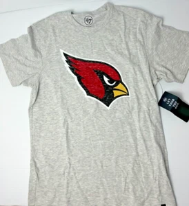 47 Brand NFL Arizona Cardinals Grey  Tee Shirt Logo Mens Size Small - Picture 1 of 9