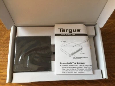 Targus ACH924USZ USB-C to (3) USB-A & USB-C Hub w/ PD Pass Thru - Black - Image 1 of 2