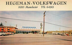 St Louis MO Hegeman Motors Volkswagen Dealership Postcard - Picture 1 of 2