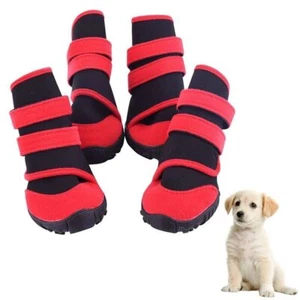 4Pcs Dog Shoes Dog Booties Anti-Slip Sole Shoes For Small Large Dogs Waterproof - Picture 1 of 15