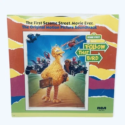 RARE Sesame Street “Follow That Bird” 45 RPM Record 1985 Small Sample VTG - Image 1 of 4