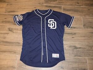 Robbie Erlin San Diego Padres Game Used MLB Baseball Majestic Jersey 48 Blue #41