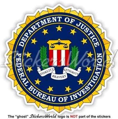 STICKERSWORLD US FEDERAL BUREAU of INVESTIGATION Siegel FBI Amerikanische Aufkleber, Sticker