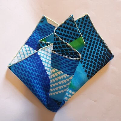 Мужской карман квадратный носовой платок хлопок многоцветный ручной работы африканский принт ткани - Изображение 1 из 2