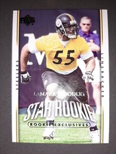 2007 Upper Deck - Lamarr Woodley Rookie Exclusive- Pittsburgh Steelers 