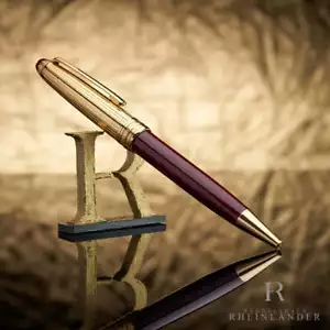 Montblanc Solitaire Doue Bordeaux Vermeil Pinstripe Ballpoint Pen Classique 164 - Picture 1 of 4