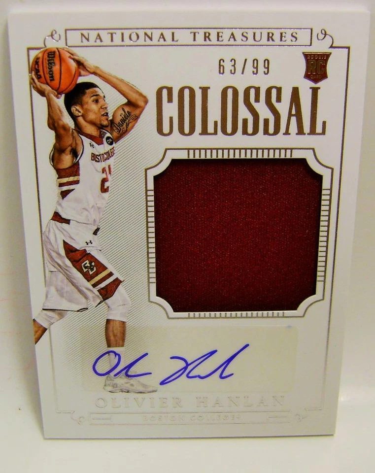 OLIVIER HANLAN /99 AUTO COLOSSAL RELIC PANINI NATIONAL TREASURES BASKETBALL 2015 - Image 1 of 1