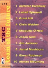 1994-95 Stadium Club Basketball Card Team of the Future/Super Skills #3 OF 3