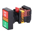 Double PushButton Switch With LED Light Red or Green Button and Clear Structure