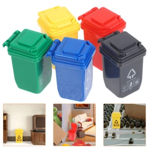 5pcs Miniaturmüll -Mülleimer Mini -Mülleimer für Outdoor -Szenen für - Bild 1 von 12