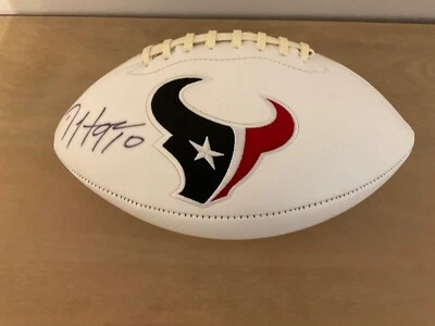 DeAndre Hopkins 白色 Pannel 德克萨斯人足球迷真品证明亲笔签名盒包括 — 第 1/4 张图片