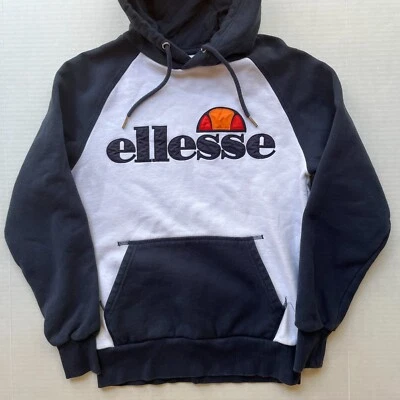 Ellesse Tagliamento Pullover Hoodie Sweatshirt Mens S White Navy Embroidered - Image 1 of 4