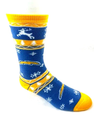 Los Angeles Chargers Ugly Christmas Holiday Sweater Crew Socks Cover