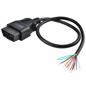 60cm 24" 16 Pin J1962 OBD2 OBD-II Male Connector to Open Plug Wire Pigtail DIY - Picture 1 of 13