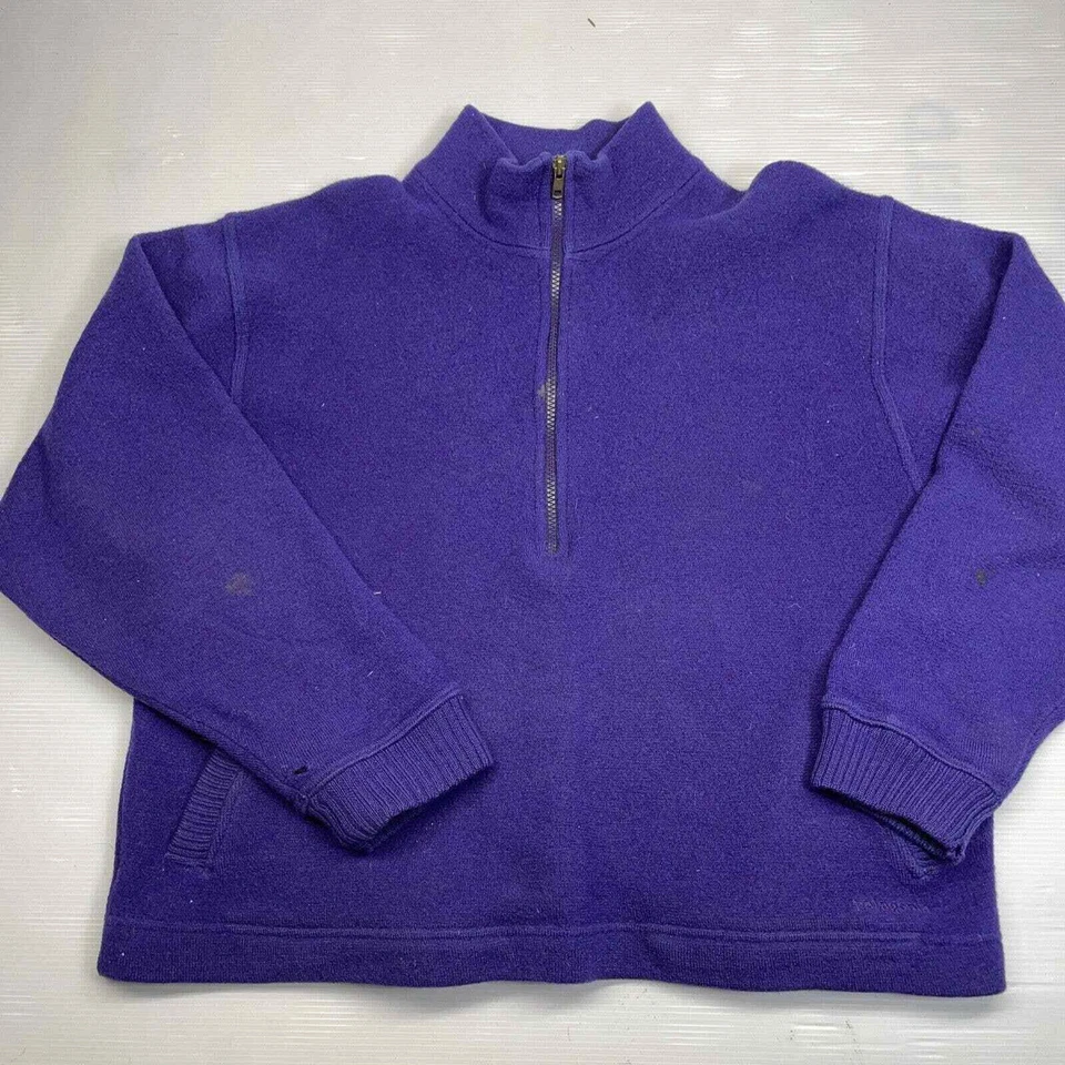 Patagonia Vintage 1/2 Zip Neck Purple Wool Pullover Sweater Jacket Men's M - Image 1 of 4