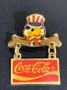 "COCA-COLA PATRIÓTICO ÁGUILA PIN METAL SOLAPA METAL 1980 LA Juegos Olímpicos de verano sombrero solapa 1"" - Imagen 1 de 1