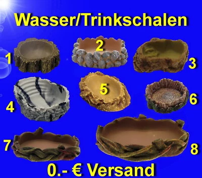Terrarium 🐟 TRINK - u. BADESCHALE WASSERSCHALE 🐟 Reptilien Napf Vögel Nager - Bild 1 von 4