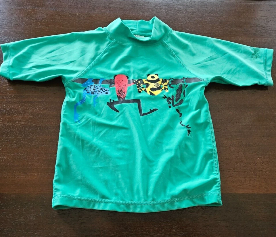 Camisa UV SKINZ verde manga corta UV protección contra erupciones talla 7 Foto 1 de 4