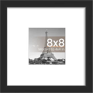 Upsimples 8X8 Bilderrahmen, Display Bilder 4X4 mit Passepartout oder 8X8 ohne Passepartout, W - Bild 1 von 12