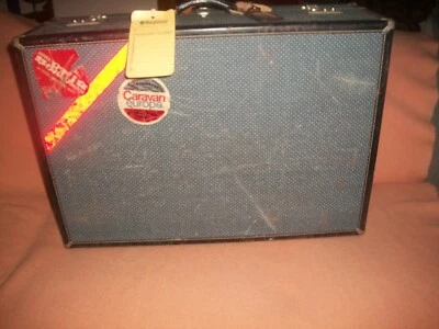 Vtg Hartmann Blue Skymate HardSide Suitcase/Luggage/Trunk W. Key 26"x18"x8" - Image 1 of 4
