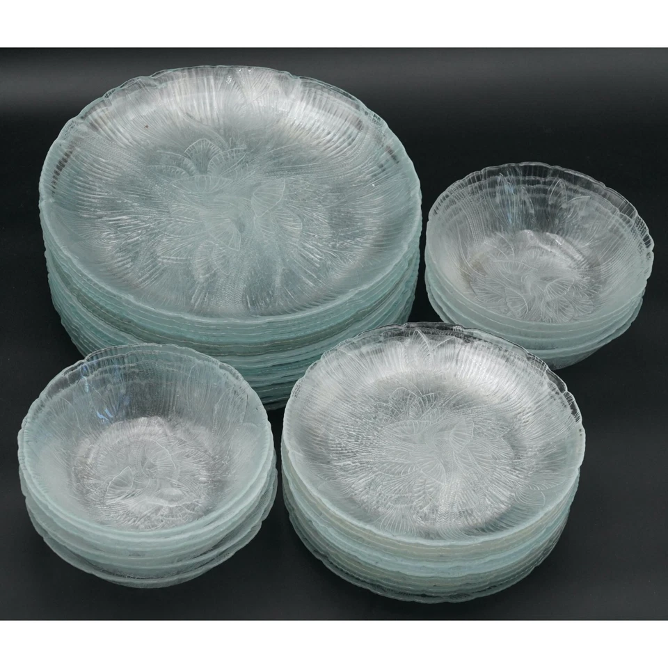 Arcoroc Canterbury Crocus Glass Dinner Plate, Salad Plate, Cereal Bowl *PICK* - Image 1 of 1