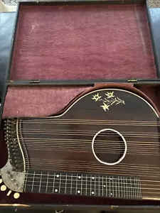 Antikes Instrument Deutsche Zither Tiefenbrusier München mit original Holzkoffer - Bild 1 von 9