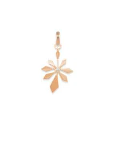 Kendra Scott Geometric Flower Charm Rose Gold 1.2 x 1.1, NEW - Picture 1 of 6