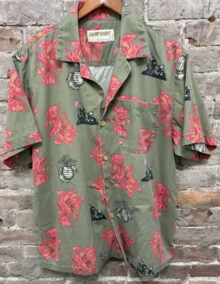 KAMP SHIRT by EAGLE CREST US Marines Hawaiian Short Sleeve Shirt Men's Size XL - Image 1 of 4