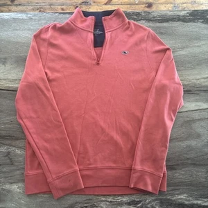 Vinyard Vine Boys 16 Quarter Zip Salmon Colored Sweater - Picture 1 of 3
