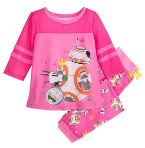 Disney Store Star Wars BB-8 D-O Droid Pink 2 tlg Pyjama Schlafanzug Gr. 9/10 NEU - Bild 1 von 4