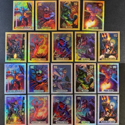 1994 Marvel Masterpieces - 9 GOLD Holofoil & Complete SILVER Set of 10 - Image 1 of 4