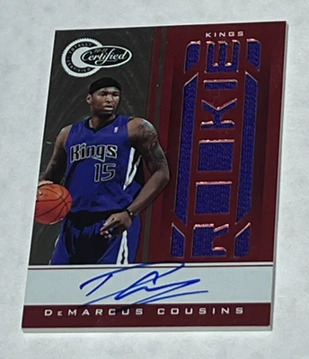DeMarcus Cousins 2010-11 Panini Certified Basketball Auto Relic Rookie /99 Kings - Image 1 of 3