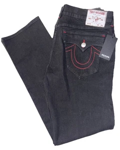 TRUE RELIGION RICKY SN FLAP RELAXED STRAIGHT 700314 JEANS 36 X 34 - Picture 1 of 3