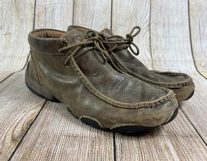 Twisted X Chukka Driving Moc Womens Size 9M Boots Bomber Brown Leather WDM0001 - Picture 1 of 9